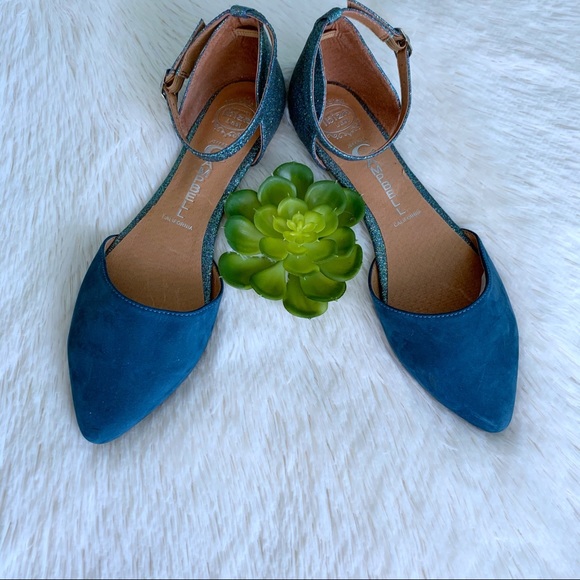 Jeffrey Campbell Lovins Ankle Strap D’Orsay Flats - Picture 1 of 8